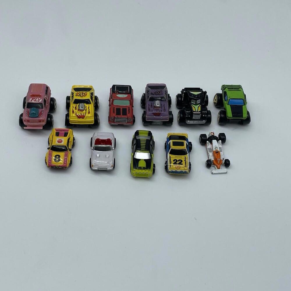 Micro Machines Small Car Lot of 11 Trucks Cars, Vintage 1980 90s Galoob